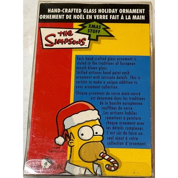 The Simpsons Bart Simpson Snowboard Snowflake Hand Blown Glass Ornament (2006) - Picture 6 of 11